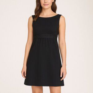 Theory Audra Black Sleeveless Wool Dress Sz 6 – Classic Little Black Dress